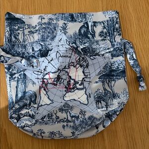Dior drawstring pouch/bag around the world NWT